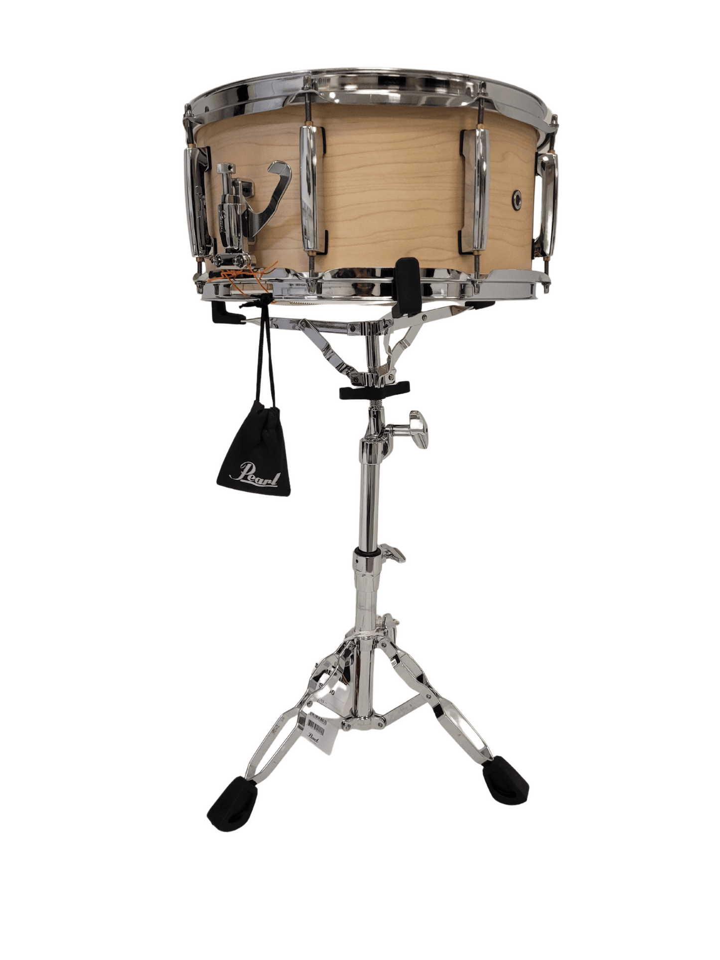 pearl snare stand holding snare drum