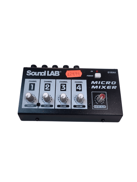 Soundlab 4 channels micro mixer out of packaging 