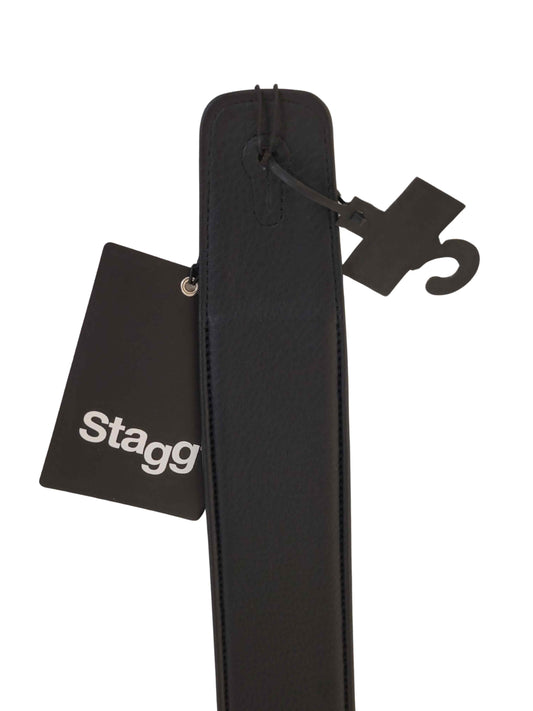 Stagg Guitar Strap Black Leather SPFL30